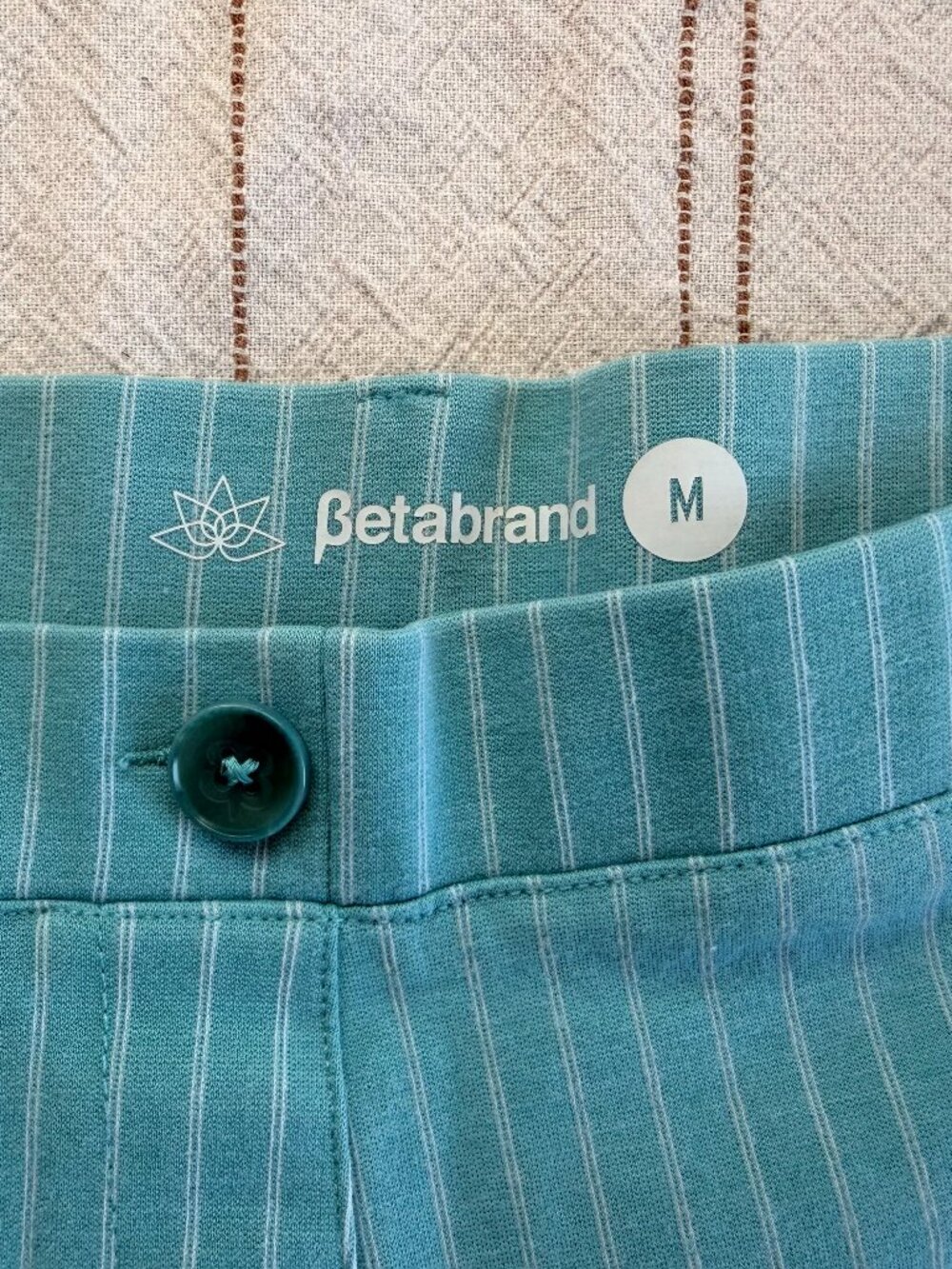 Betabrand Blue Pinstripe Pants
